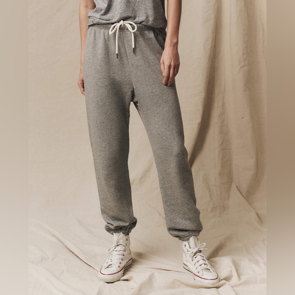 NEW THE GREAT The Stadium Sweatpant Jogger Varsity Gray Cotton Size Small (1) - Picture 1 of 12